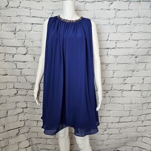 Ted Baker Danah Trapeze Dress in Blue